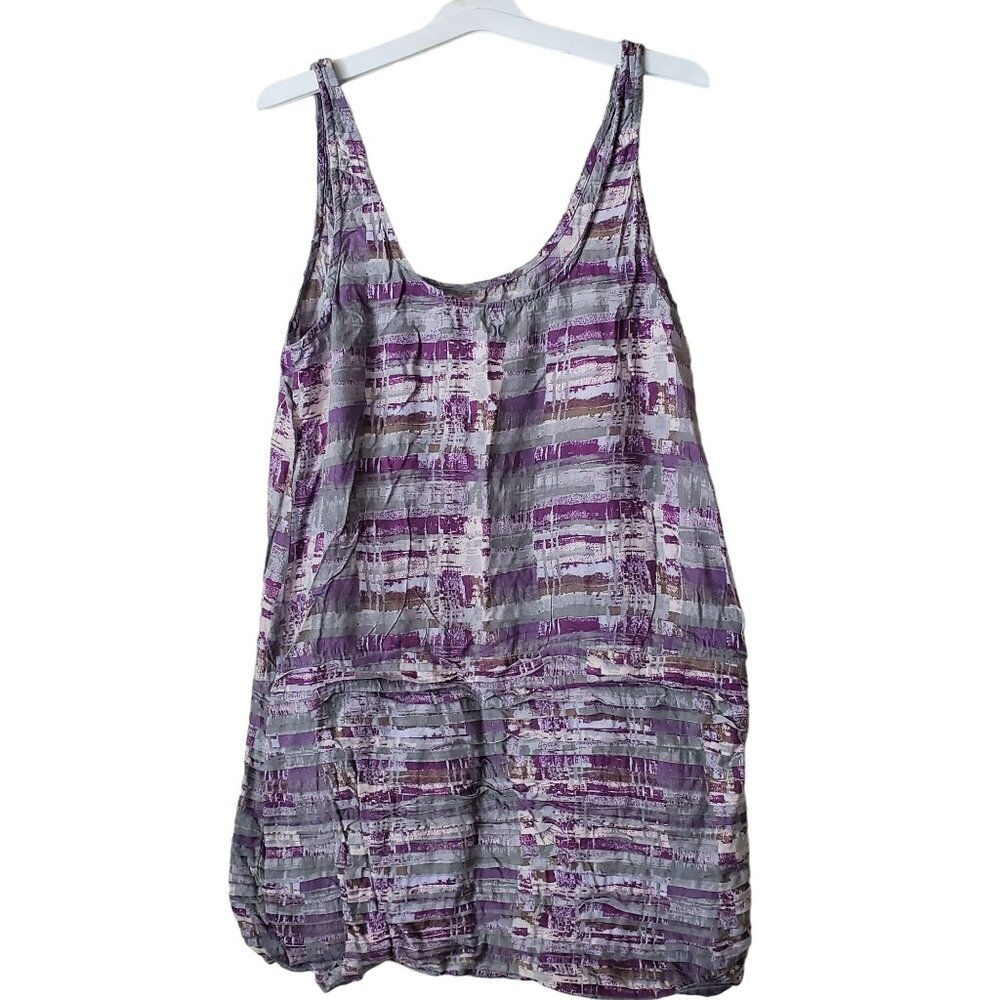 Hurley womens minidress size large multicolored 100% Rayón sleeveless scoop neck